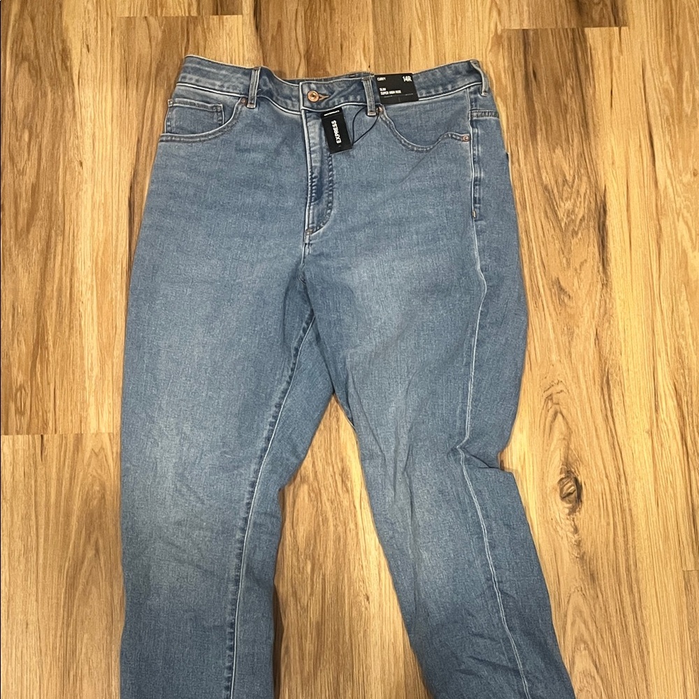 Express Women's High Rise Jeans - Blue